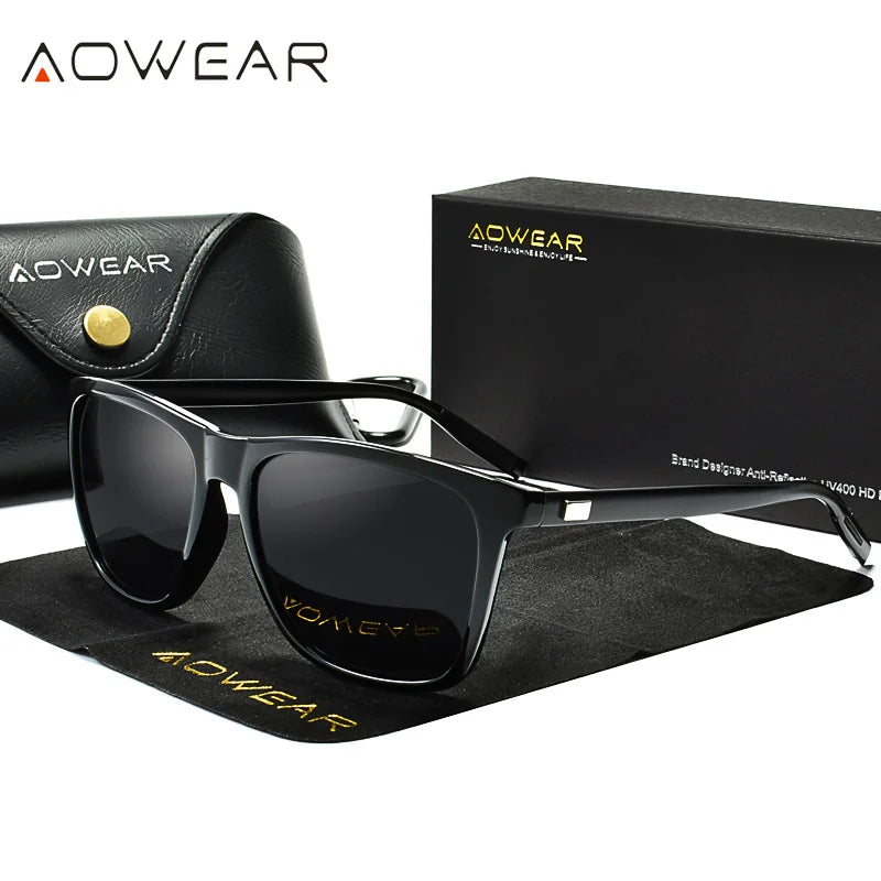 HD Night Vision Glasses Men Aluminium Yellow Lens Sunglasses Men Polarized Night Safe Driving Goggles Oculos Gafas De Sol