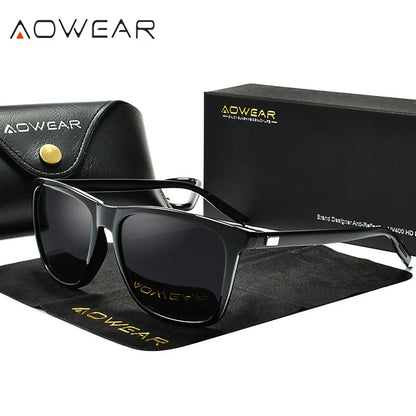 HD Night Vision Glasses Men Aluminium Yellow Lens Sunglasses Men Polarized Night Safe Driving Goggles Oculos Gafas De Sol