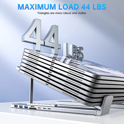 8-In-1 Bracket Docking Station Aluminium Alloy Laptop Holder Hub TYPE-C to HDMI Adapter 4K PD100W USB3.0 5Gbps Hub USB Splitter