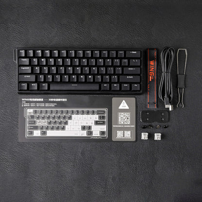 WIN60 HE/WIN60 HE MAX 60% Hot-Swap Tray-Mount Structure Wired Mechanical Keyboard with Hall Effect Magnetic Switch