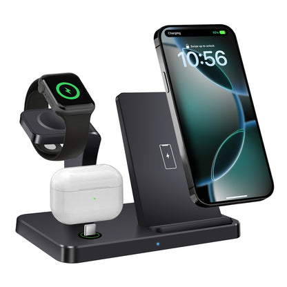 3In1 15W Fast Wireless Charger Dock Station for Apple Watch 11 10 9 Iphone 17 16